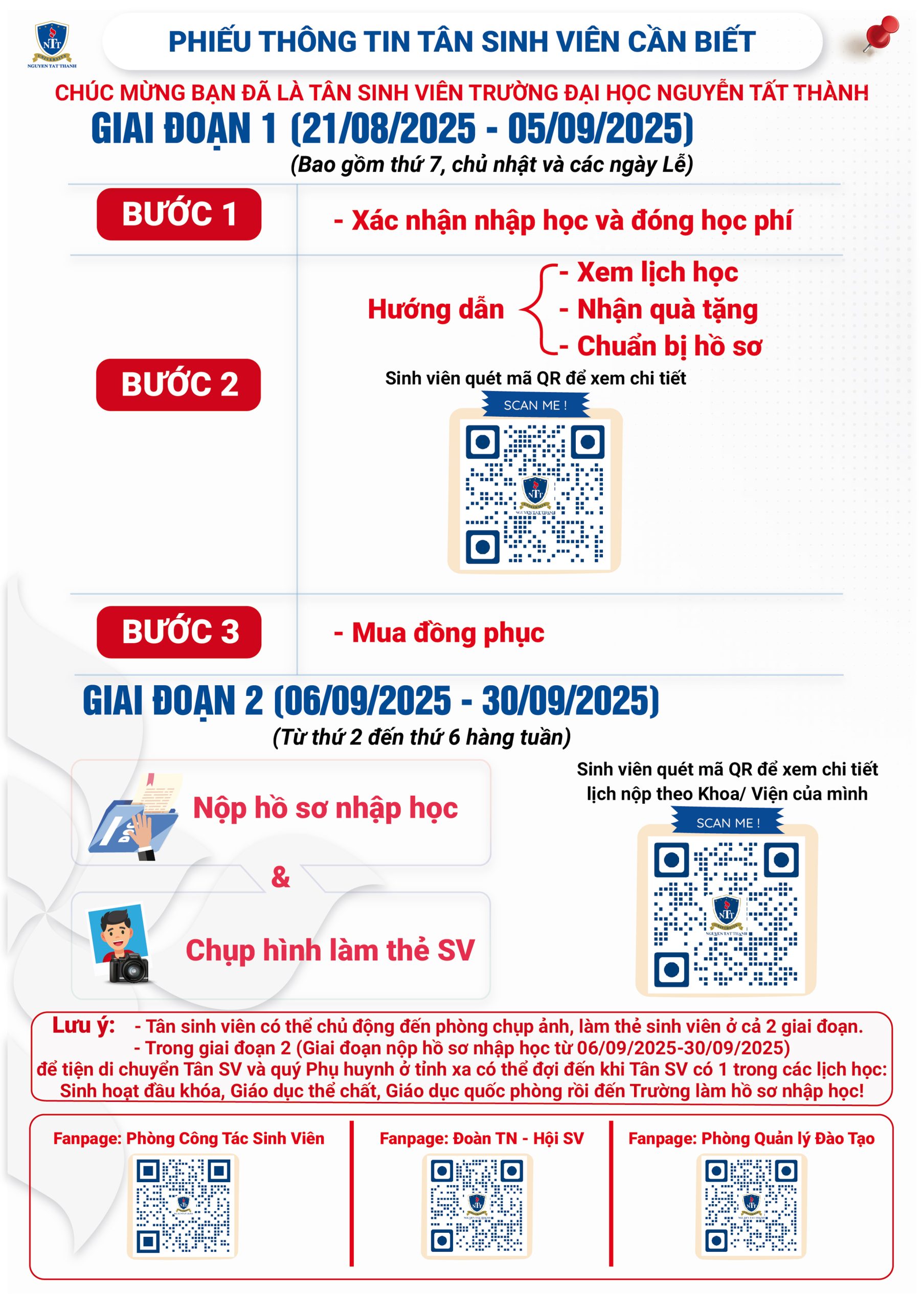 Phiếu thông tin tân sinh viên cần biết - Khoá 2025