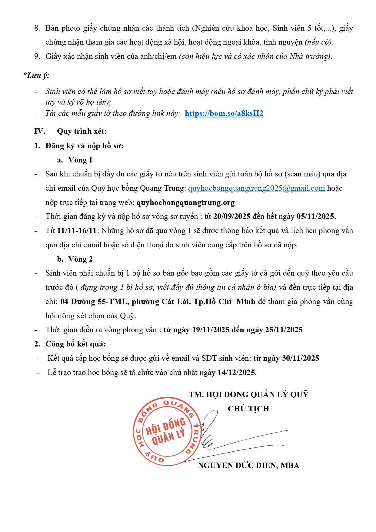 Cấp Học Bổng Cho Sinh Viên Vượt Khó, Học Giỏi Năm 2025