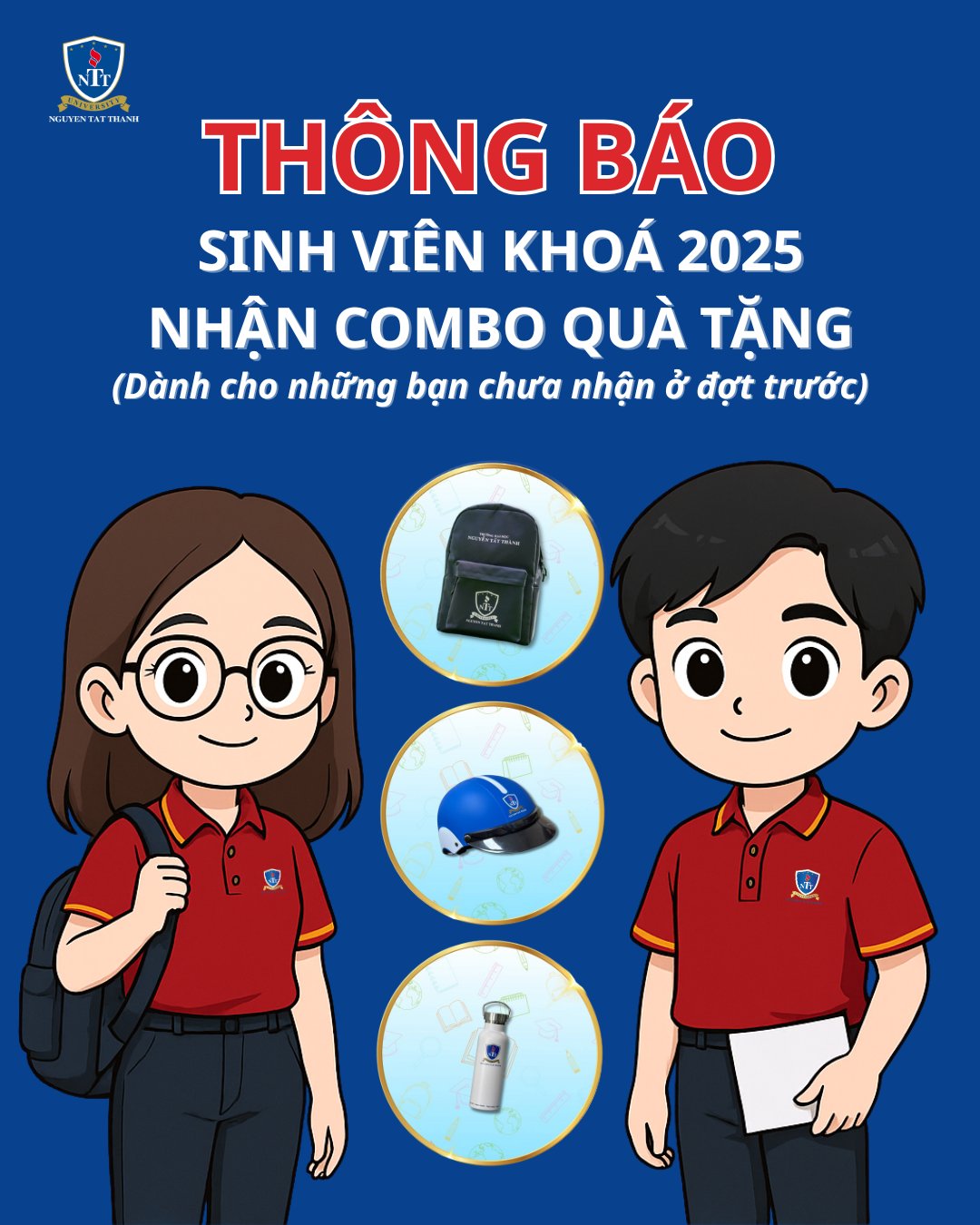 Thông báo Về việc nộp hồ sơ nhập học và nhận quà Tân sinh viên Khóa 2025
