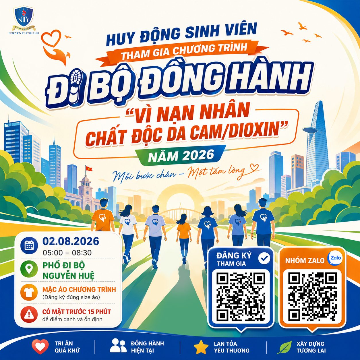 Chương trình đi bộ đồng hành "Vì nạn nhân chất độc da cam/dioxin" năm 2026