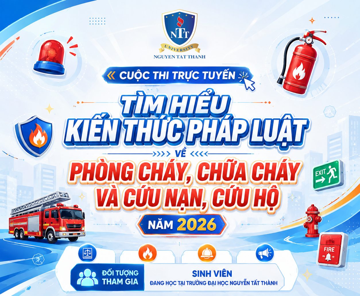 Cuộc thi trực tuyến tìm hiểu kiến thức pháp luật về PCCC và CNCH năm 2026