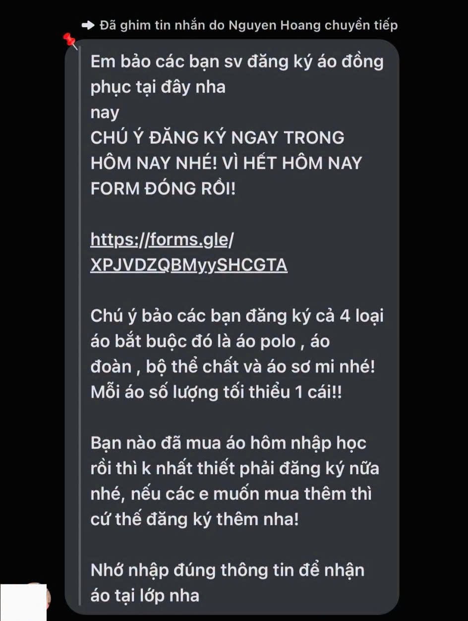 Cảnh Báo: Cẩn Thận Lừa Đảo Khi Mua Đồng Phục Sinh Viên!